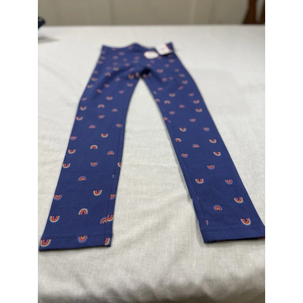 Two Pair Girls Leggings Unicorn/ Rainbow Pattern Size 7